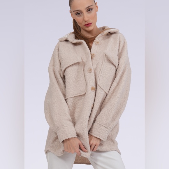 Minark Fuzzy Fleece Sherpa For Women / Jackets Coats For Women - Picture 2 of 6